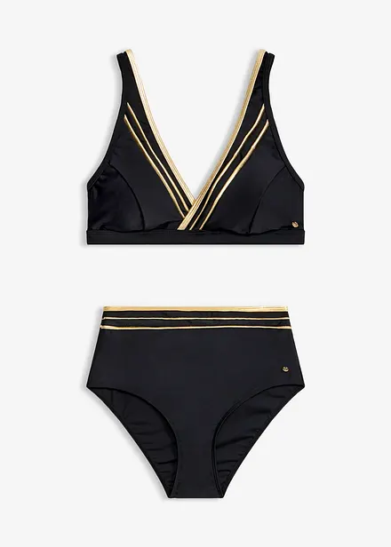 Bikini a bustier effetto incrociato (set 2 pezzi)