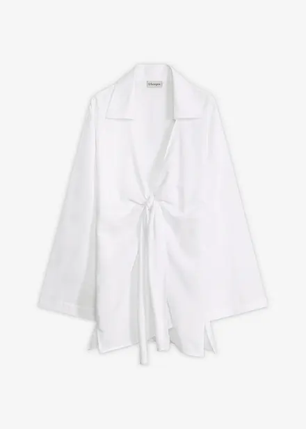 Camicia da spiaggia in misto viscosa fluido