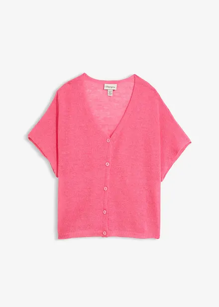 Cardigan oversize a maniche corte