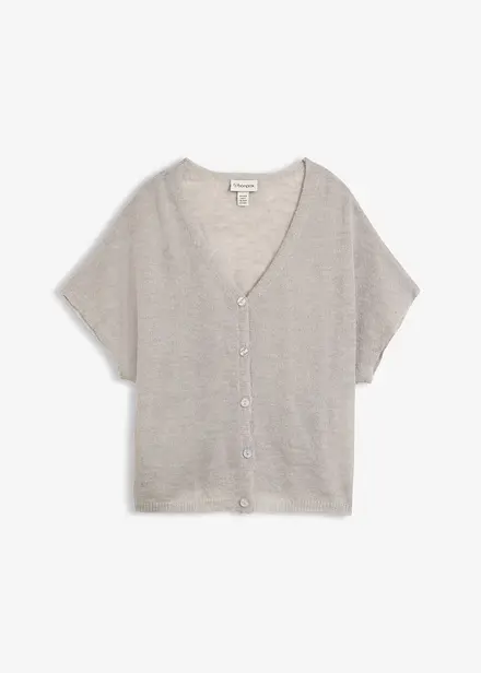 Cardigan oversize a maniche corte