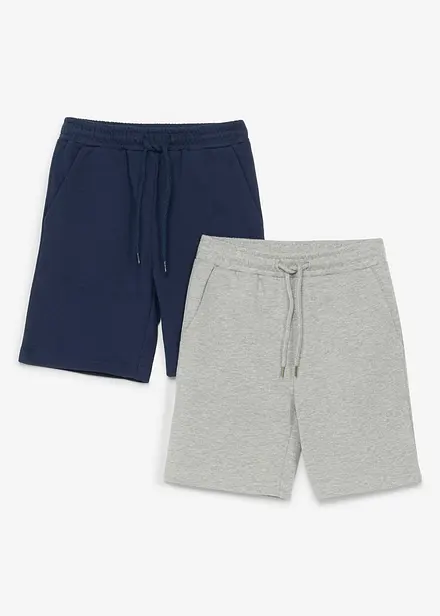 Bermuda in felpa con cotone biologico (pacco da 2)