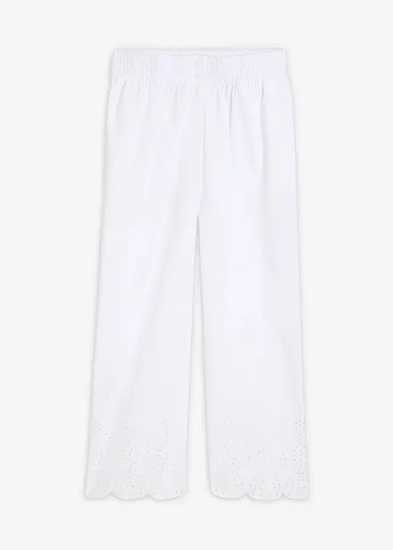 Pantaloni culotte in puro cotone