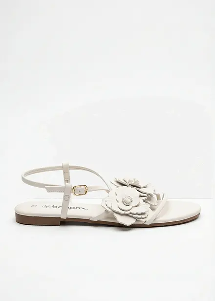 Sandali con fascette e fiori