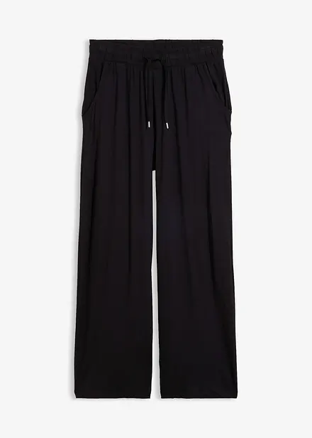 Pantaloni in jersey di misto viscosa fluente