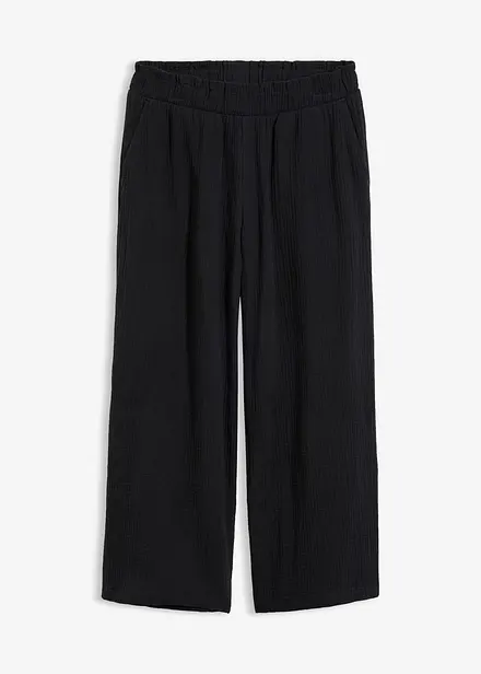 Pantaloni culotte in mussola di cotone
