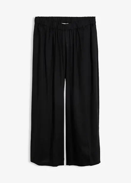 Pantaloni culotte larghi in viscosa fluente