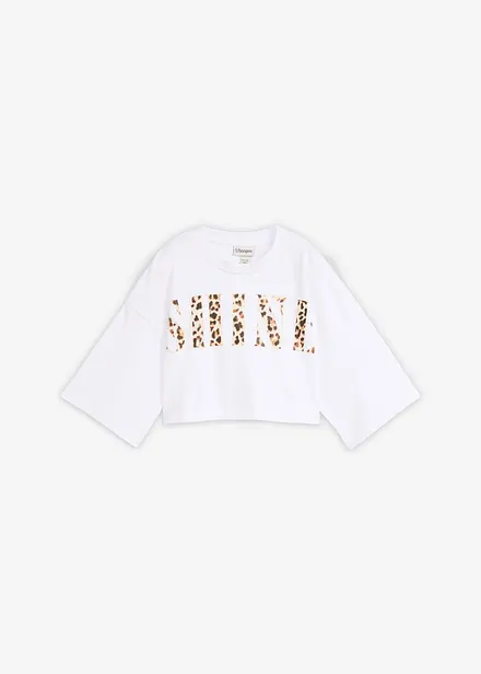 T-shirt cropped in puro cotone biologico
