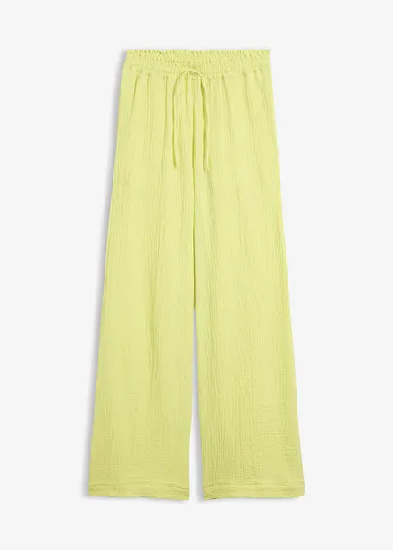 Pantaloni con elastico in vita in mussola vaporosa