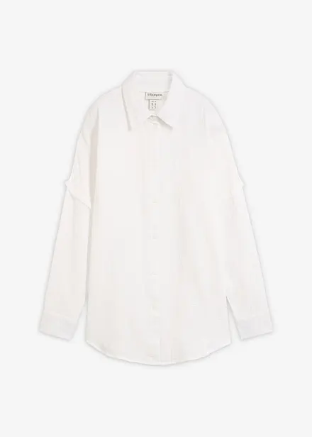 Camicia oversize in mussola leggera