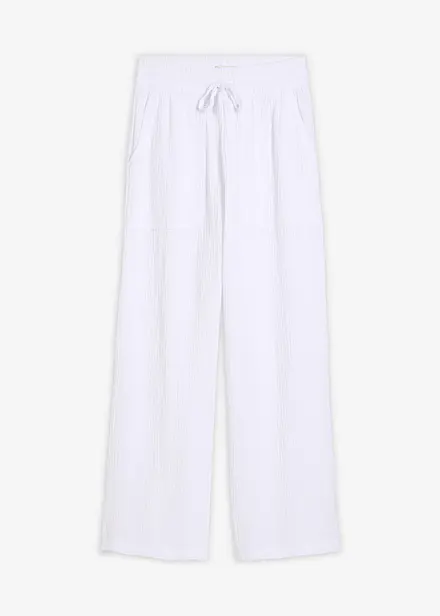 Pantaloni in mussola fresca e leggera