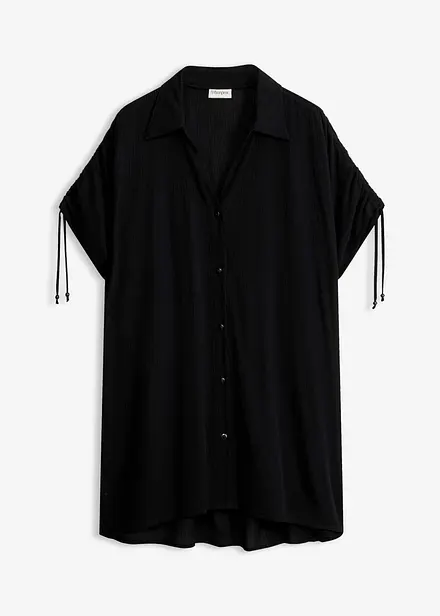 Blusa copricostume in crinkle operato