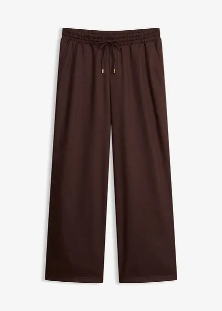 Pantaloni larghi in misto lino