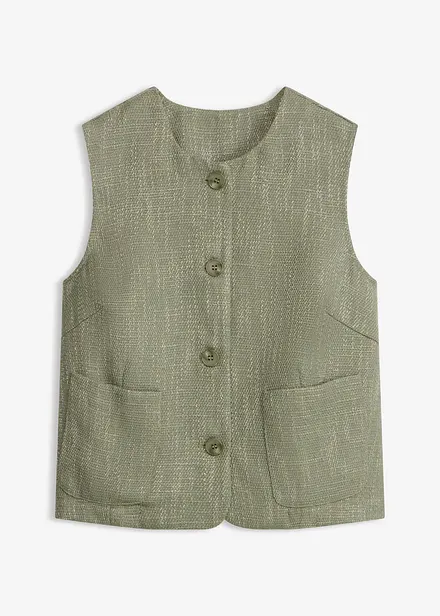 Gilet con scollo rotondo