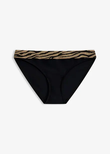 Slip per bikini con materiale lucido