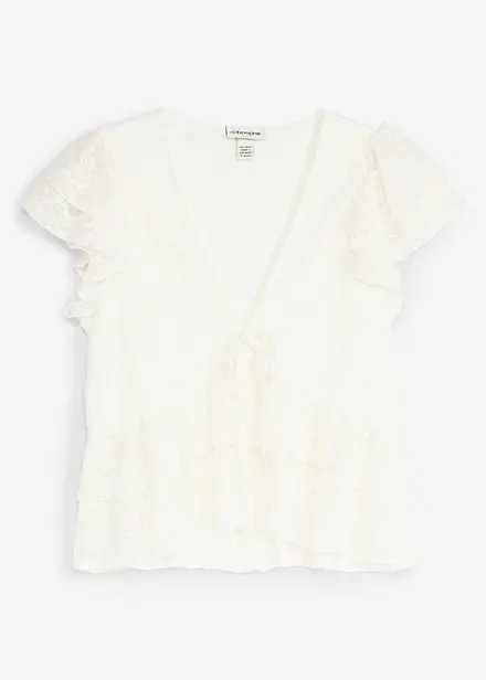 Maglia corta in pizzo