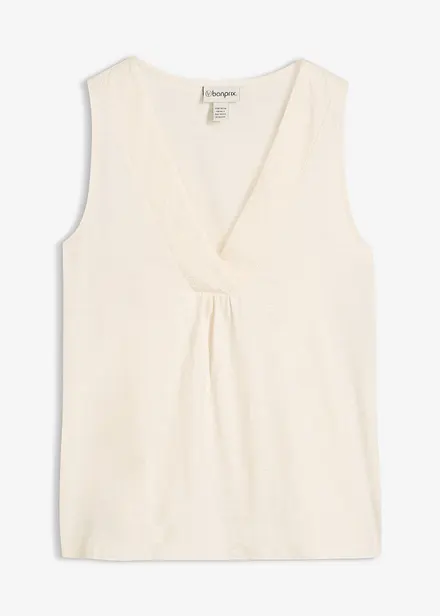 Top in puro cotone con ricamo
