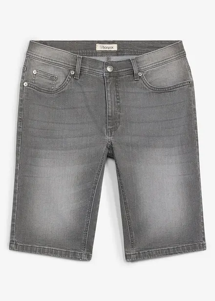 Bermuda di jeans elasticizzati con cavallo rafforzato, regular fit
