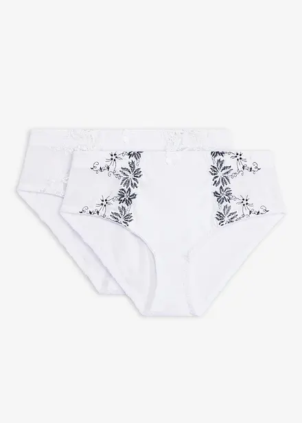 Slip modellante con ricamo delicato (pacco da 2)