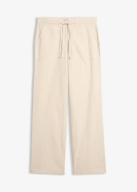 Pantaloni a palazzo in misto lino
