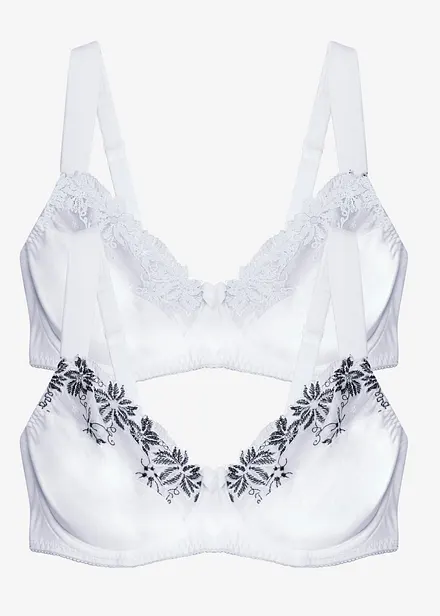 Reggiseno con ferretto e spalline imbottite (pacco da 2)