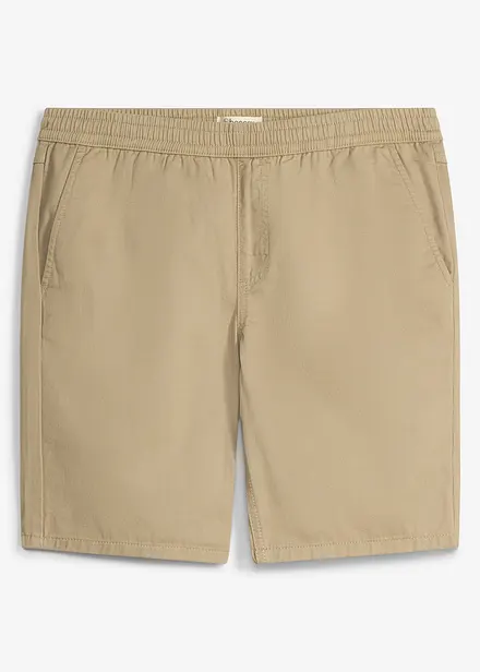 Bermuda in puro cotone con elastico in vita, regular fit