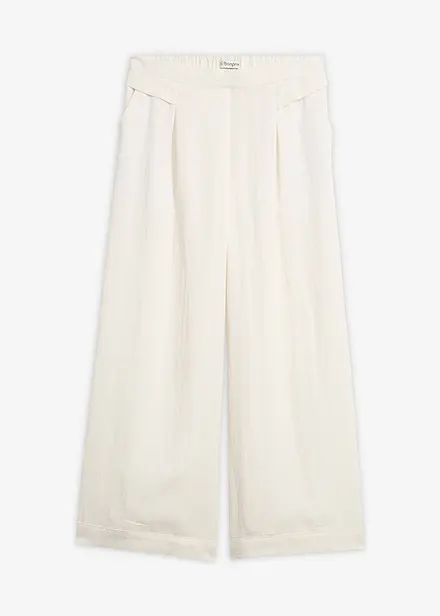 Pantaloni culotte con viscosa fluida