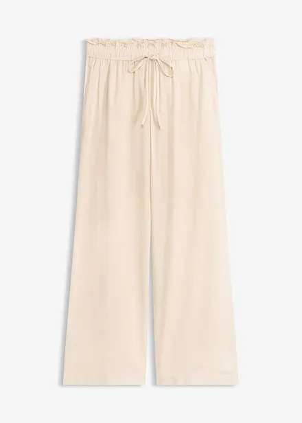 Pantaloni a palazzo in fresco misto lino