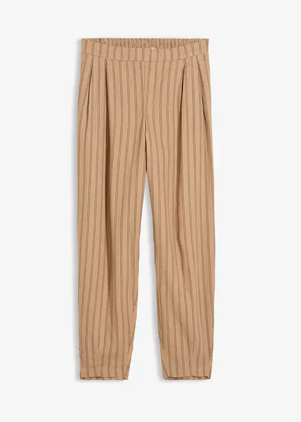 Pantaloni con elastico in vita in misto lino fresco