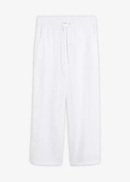 Pantaloni a palazzo in mussola leggera