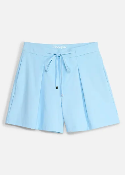 Shorts sportivi ultraleggeri con pieghe decorativi, asciugatura rapida