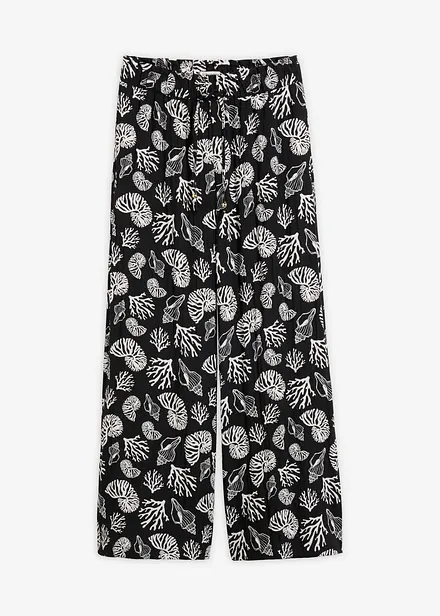 Pantaloni larghi in misto viscosa