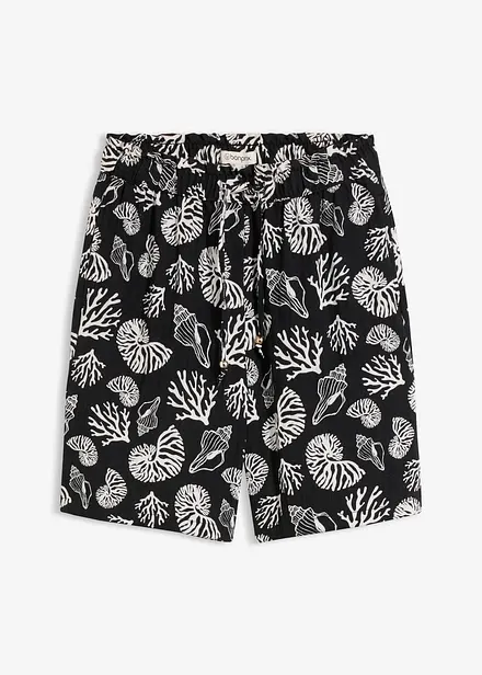 Shorts in misto viscosa con elastico in vita