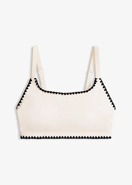 Reggiseno bikini a bustier con ricamo