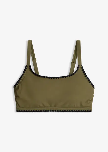 Reggiseno bikini a bustier con ricamo