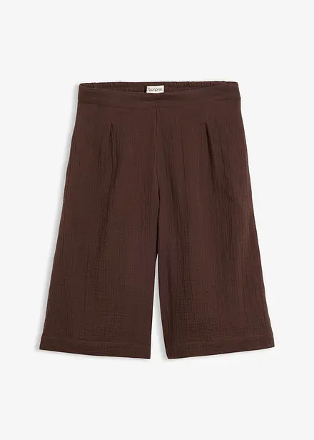 Bermuda in puro cotone con elastico in vita
