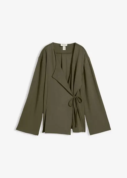 Blusa in misto viscosa con laccetto