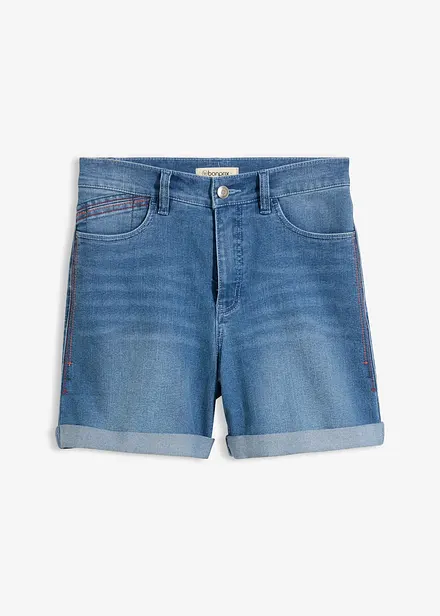Shorts di jeans, vita media