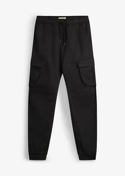 Pantaloni cargo con elastico in vita regular fit, straight