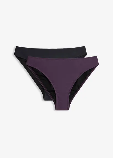 Slip per bikini con sgambatura alta (pacco da 2)