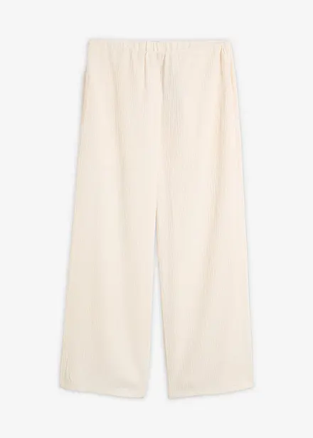Pantaloni culotte in tessuto strutturato