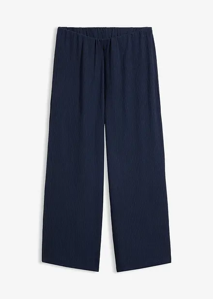 Pantaloni culotte in tessuto strutturato