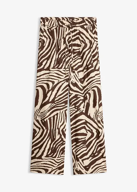 Pantaloni in viscosa con elastico in vita