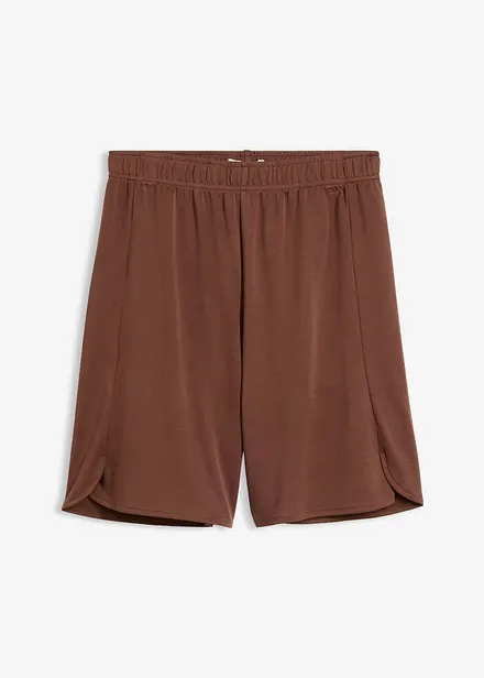 Bermuda con elastico in vita in misto viscosa morbido