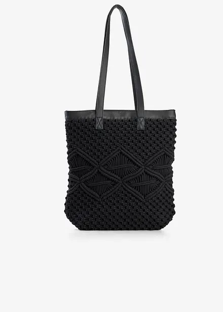 Borsa shopper in macram&egrave;