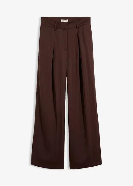 Pantaloni estivi in misto viscosa con pinces