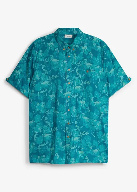Camicia a maniche corte in seersucker