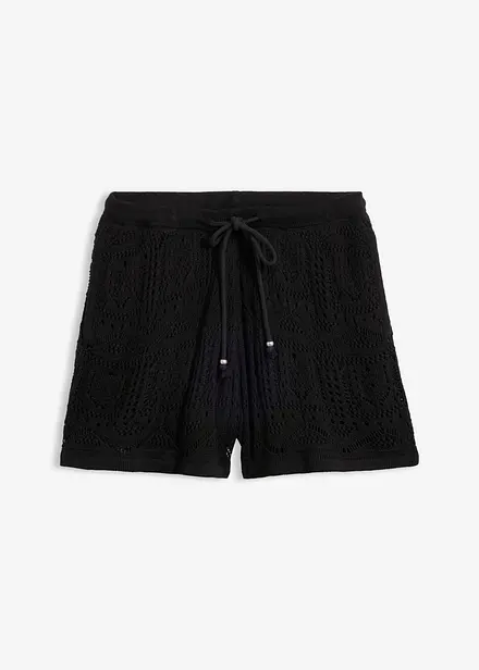 Shorts traforati in misto cotone