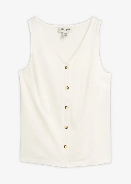 Top in filato fiammato di cotone biologico