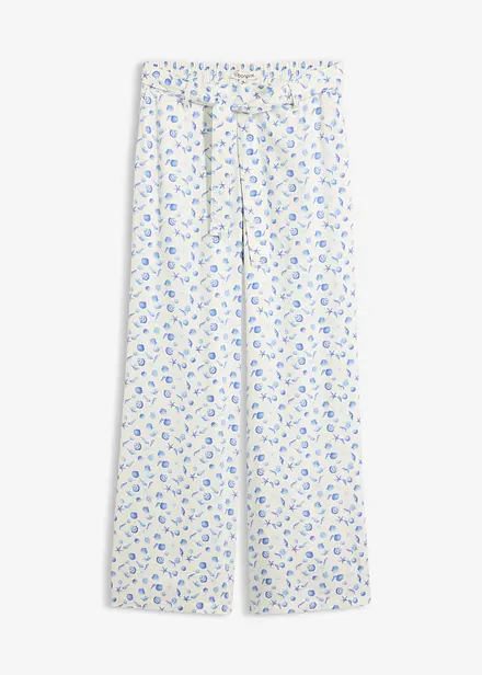Pantaloni con elastico in vita in pura viscosa