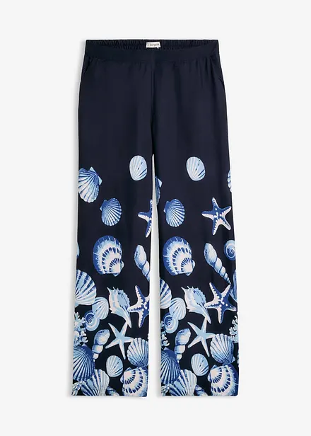 Pantaloni a palazzo in viscosa fluida